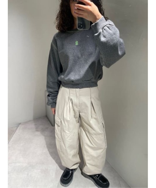 SLY（スライ）の「FRONT LOGO BASIC TOPS フロント ロゴ ベーシック トップス（スウェット・レディース・ライトブルー/杢グレー/ピンク・FREE）」の8枚目の写真