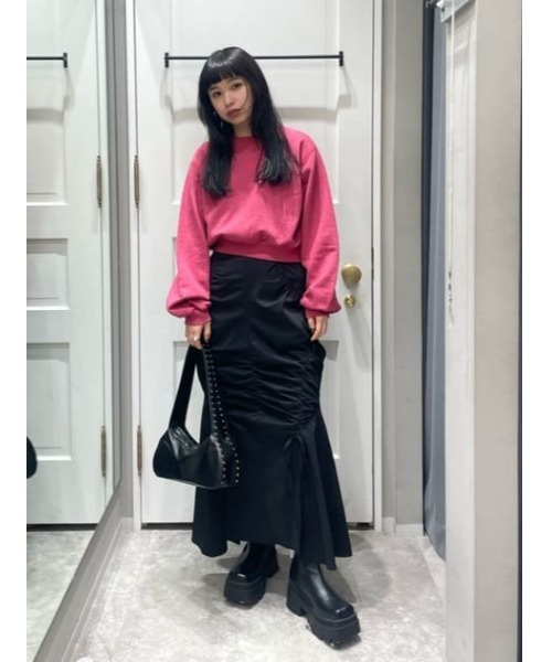 SLY（スライ）の「FRONT LOGO BASIC TOPS フロント ロゴ ベーシック トップス（スウェット・レディース・ライトブルー/杢グレー/ピンク・FREE）」の19枚目の写真