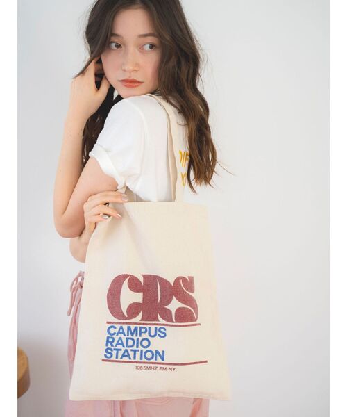 Ungrid（アングリッド）の「ロゴトートバッグ（トートバッグ・レディース・レッド/グリーン・FREE）」の3枚目の写真