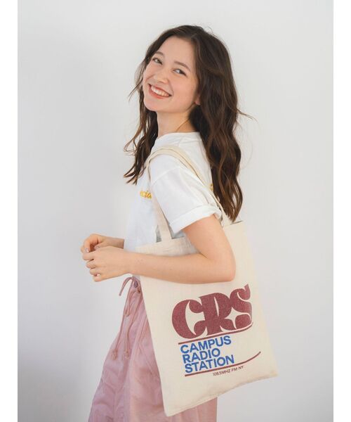 Ungrid（アングリッド）の「ロゴトートバッグ（トートバッグ・レディース・レッド/グリーン・FREE）」の4枚目の写真