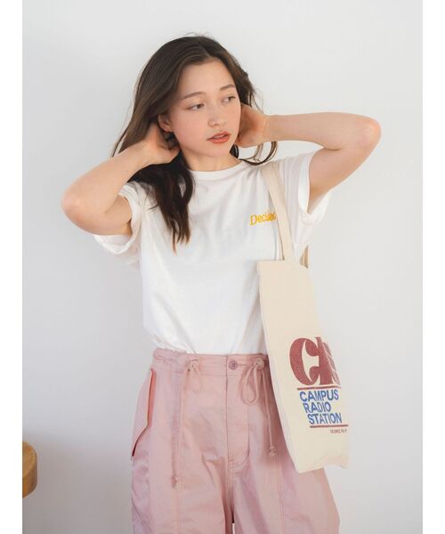 Ungrid（アングリッド）の「ロゴトートバッグ（トートバッグ・レディース・レッド/グリーン・FREE）」の5枚目の写真