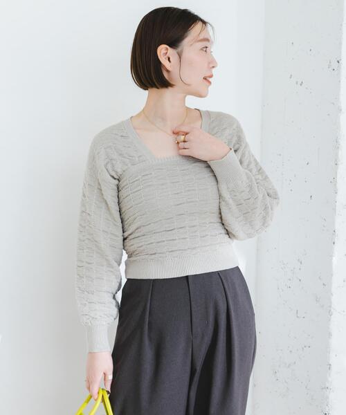 F by ROSSO（エフバイロッソ）の「F by ROSSO　ラメニットビスチェ+カーディガン（カーディガン/ボレロ・レディース・ベージュ系その他/ブラウン系その他・FREE）」の4枚目の写真