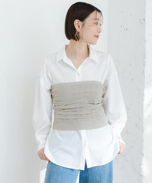 F by ROSSO（エフバイロッソ）の「F by ROSSO　ラメニットビスチェ+カーディガン（カーディガン/ボレロ・レディース・ベージュ系その他/ブラウン系その他・FREE）」の10枚目の写真