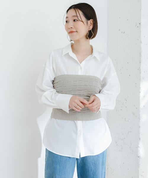 F by ROSSO（エフバイロッソ）の「F by ROSSO　ラメニットビスチェ+カーディガン（カーディガン/ボレロ・レディース・ベージュ系その他/ブラウン系その他・FREE）」の11枚目の写真