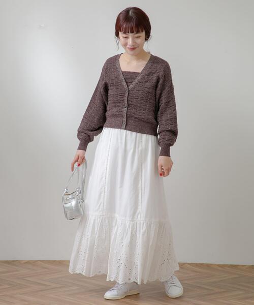 F by ROSSO（エフバイロッソ）の「F by ROSSO　ラメニットビスチェ+カーディガン（カーディガン/ボレロ・レディース・ベージュ系その他/ブラウン系その他・FREE）」の20枚目の写真