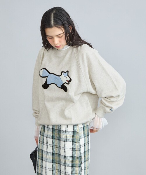 PENNEYS(ぺニーズ)の「PENNEYS(ぺニーズ)別注サガラ刺繍裏毛コットンスウェット(Tシャツ/カットソー・レディース・オフホワイト/ライトグレー/ダークグレー・FREE)」の6枚目の写真