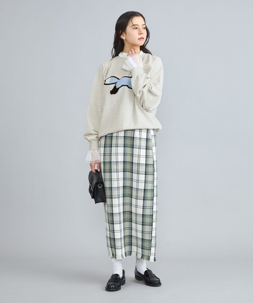 PENNEYS(ぺニーズ)の「PENNEYS(ぺニーズ)別注サガラ刺繍裏毛コットンスウェット(Tシャツ/カットソー・レディース・オフホワイト/ライトグレー/ダークグレー・FREE)」の7枚目の写真