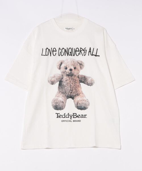 JUGLANS(ユグランス)の「【Teddy Bear】ロゴピグメントTEE/テディベアTシャツ/メンズ(Tシャツ/カットソー・メンズ・ホワイト/ブラック/グレー・L/M)」の2枚目の写真