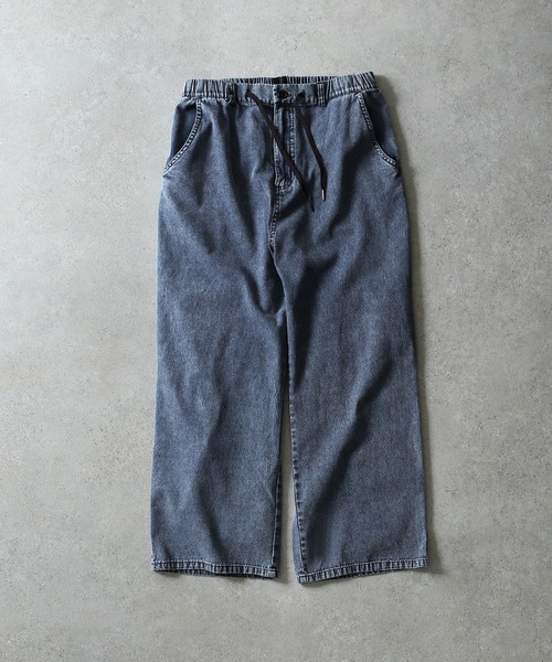 ZIP FIVE（ジップファイブ）の「【ZIP FIVE】 ヴィンテージライク ケミカル ウォッシュ デニム ストレート ワイドパンツ（デニムパンツ・メンズ・ブラック/ブルー・LARGE/MEDIUM）」の8枚目の写真