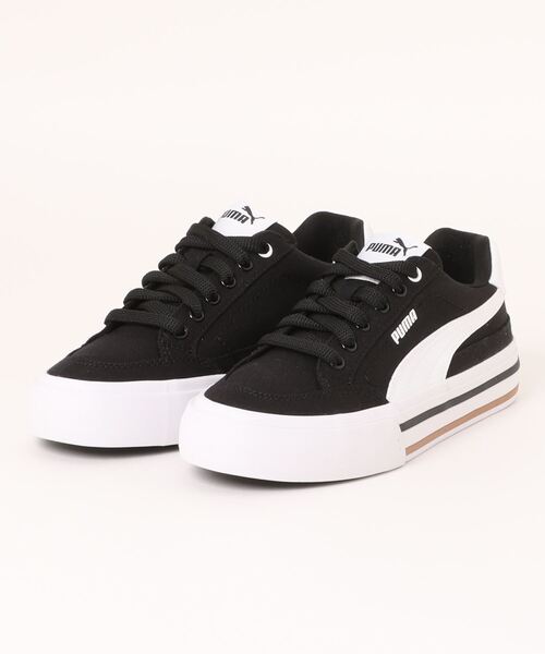 PUMA(プーマ)の「PUMA プーマ ユニセックス コート クラシック VULC PS スニーカー(スニーカー・メンズ・ホワイト×ブラック/ブラック×ホワイト・24.0cm/25.5cm/25.0cm/24.5cm/22.0cm/27.0cm/26.5cm/26.0cm/27.5cm/29.0cm/28.5cm/28.0cm/23.5cm/23.0cm/22.5cm)」の4枚目の写真