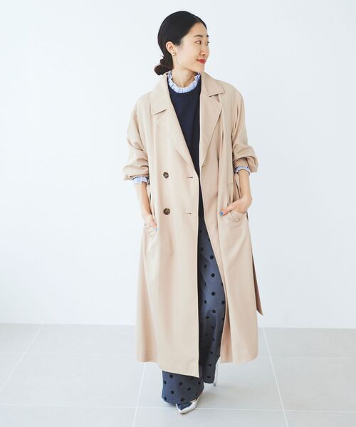 le.coeur blanc（ルクールブラン）の「ボリュームスリーブオーバーチェスターコート（チェスターコート・レディース・カーキオリーブ/ベージュ/ライトベージュ・38）」の2枚目の写真