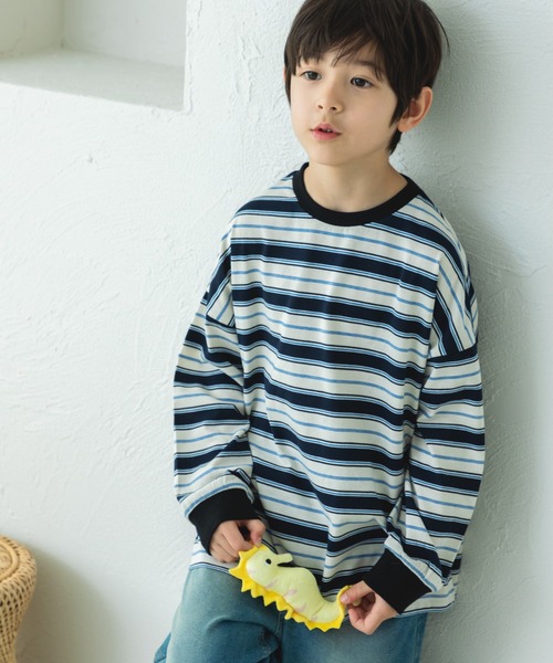 pairmanon（ペアマノン）の「配色リブ マルチボーダー長袖Tシャツ（T