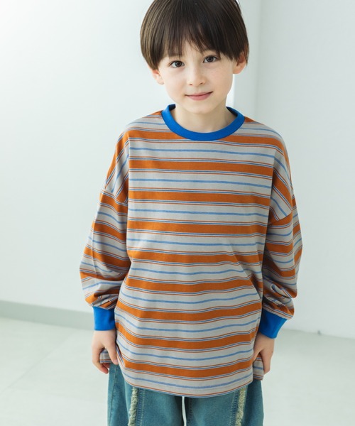 pairmanon（ペアマノン）の「配色リブ マルチボーダー長袖Tシャツ（T