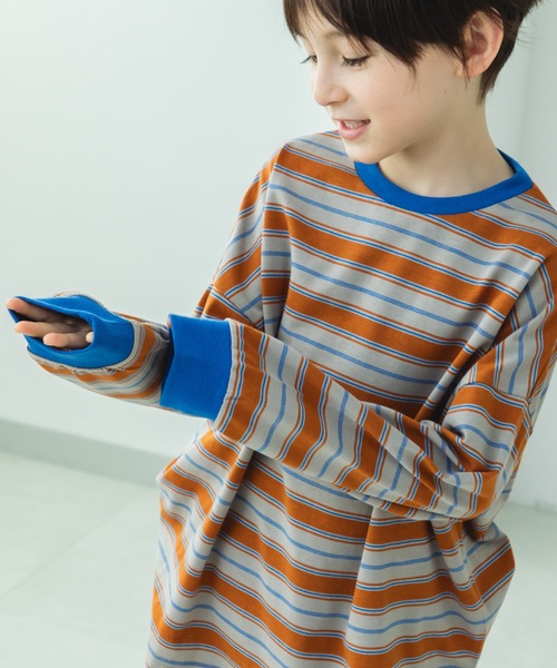 pairmanon（ペアマノン）の「配色リブ マルチボーダー長袖Tシャツ（T