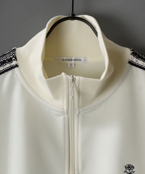 SITRY（シトリー）の「Rose Embroidery Track Jacket/かぎ編みニット 