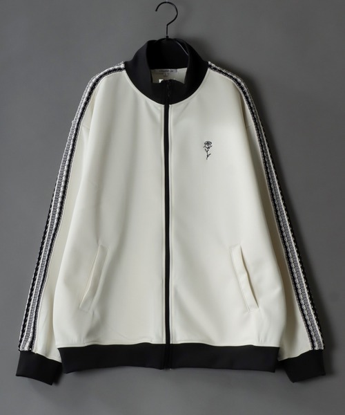 SITRY（シトリー）の「Rose Embroidery Track Jacket/かぎ編みニット