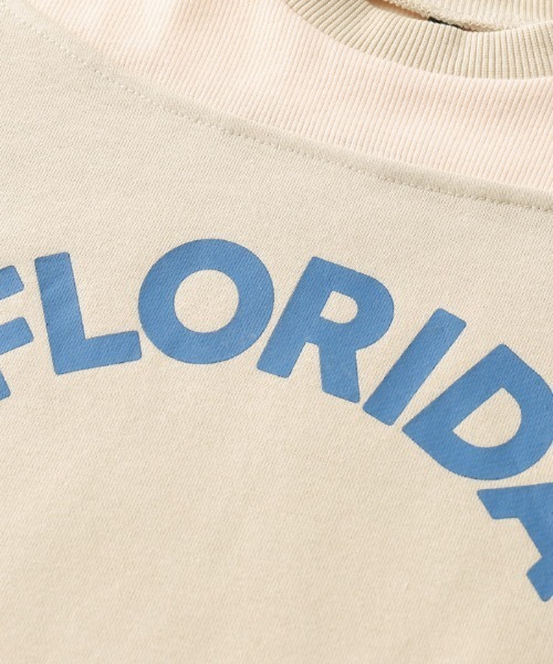 coca（coca）（コカ）の「キッズ 配色リブ切替プリントトップス（スウェット・キッズ・ベージュ/ネイビー・140/130/120/110）」の8枚目の写真