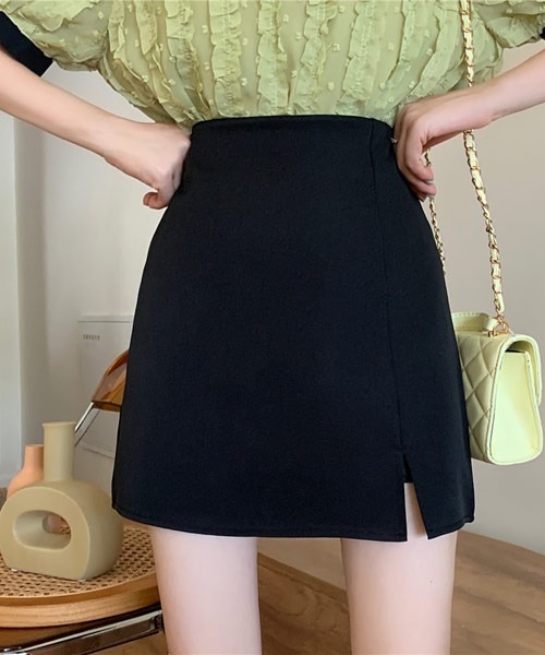 Mayree（メイリー）の「【Mayree】フロントスリットミニスカート（スカート・レディース・イエロー/ホワイト/テラコッタ/グリーン/ピンク/ブラック/カーキ/パープル・SMALL/MEDIUM/LARGE/X-LARGE）」の21枚目の写真