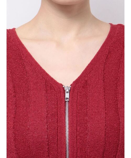 セール】VネックダブルZIPカーデ（カーディガン/ボレロ）｜jouetie