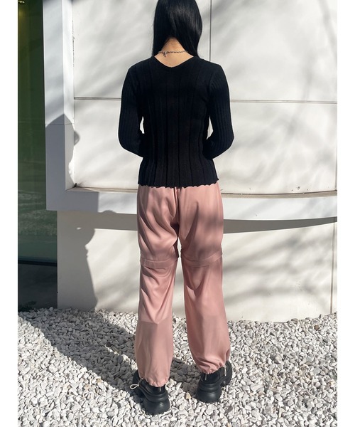 jouetie（ジュエティ）の「VネックダブルZIPカーデ（カーディガン/ボレロ・レディース・ブラック/オフホワイト/レッド・MEDIUM）」の20枚目の写真