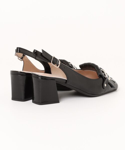 【INTER-CHAUSSURES】チェーンキルトバックバンドパンプス(I41300)
