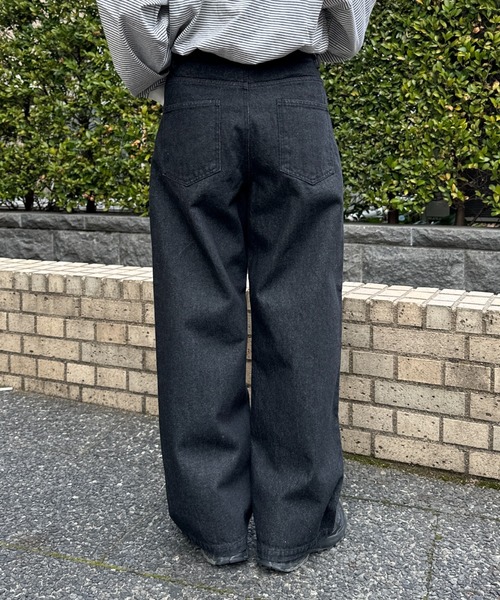 flaner(フラネ)の「Loose straight denim pants / ルーズストレートデニムパンツ(デニムパンツ・レディース・ブラック/ブラック系その他/グレー・MEDIUM/SMALL/LARGE)」の6枚目の写真