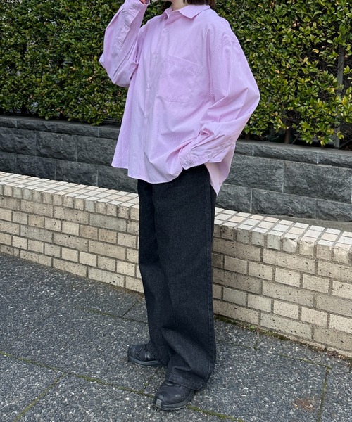 flaner(フラネ)の「Loose straight denim pants / ルーズストレートデニムパンツ(デニムパンツ・レディース・ブラック/ブラック系その他/グレー・MEDIUM/SMALL/LARGE)」の14枚目の写真