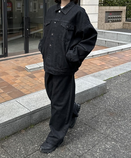 flaner(フラネ)の「Loose straight denim pants / ルーズストレートデニムパンツ(デニムパンツ・レディース・ブラック/ブラック系その他/グレー・MEDIUM/SMALL/LARGE)」の12枚目の写真