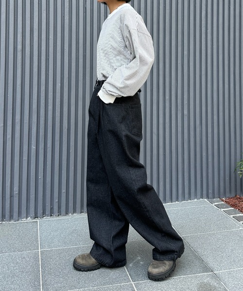 flaner(フラネ)の「Loose straight denim pants / ルーズストレートデニムパンツ(デニムパンツ・レディース・ブラック/ブラック系その他/グレー・MEDIUM/SMALL/LARGE)」の20枚目の写真