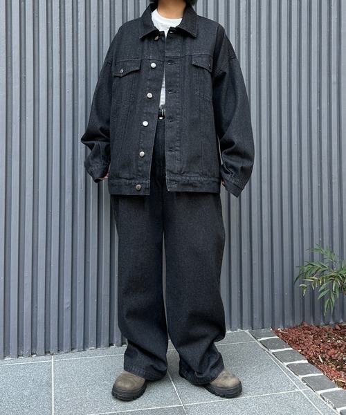 flaner(フラネ)の「Loose straight denim pants / ルーズストレートデニムパンツ(デニムパンツ・レディース・ブラック/ブラック系その他/グレー・MEDIUM/SMALL/LARGE)」の16枚目の写真