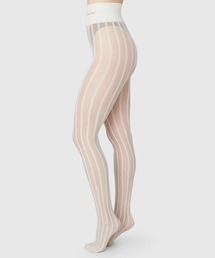 SWEDISH STOCKING | Siri Stripe Tights White(タイツ/ストッキング)