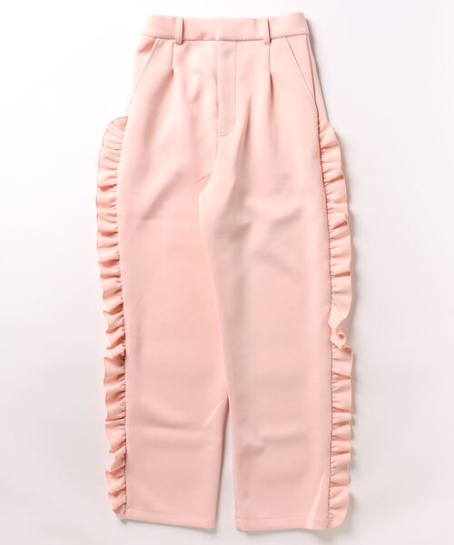 STYLEBLOCK（スタイルブロック）の「カットダンボールサイドフリルパンツ（その他パンツ・レディース・ピンク/アイボリー/ブラック/グレー・M）」の4枚目の写真