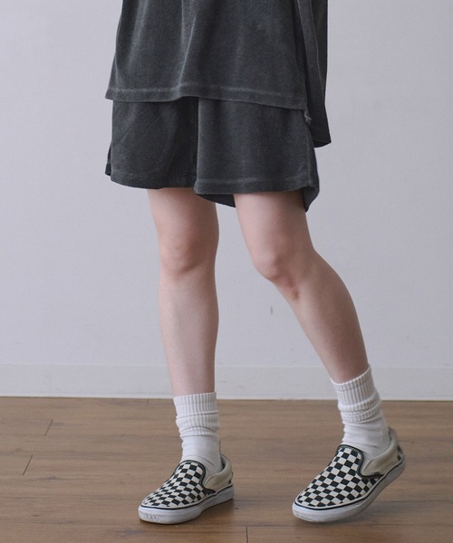 Universal Style Wear（ユニバーサルスタイルウェア）の「Universal Style Wear ピグメント パイル ショーツ（その他パンツ・メンズ・スミクロ/ダークネイビー/ピンク/グレイッシュベージュ・MEDIUM/LARGE/X-LARGE）」の2枚目の写真