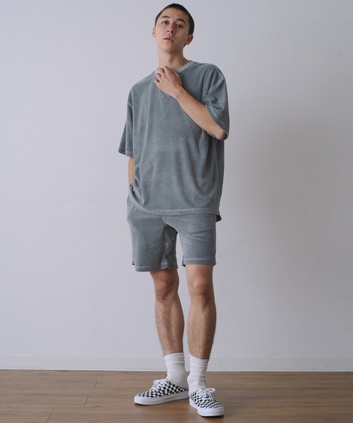 Universal Style Wear（ユニバーサルスタイルウェア）の「Universal Style Wear ピグメント パイル ショーツ（その他パンツ・メンズ・スミクロ/ダークネイビー/ピンク/グレイッシュベージュ・MEDIUM/LARGE/X-LARGE）」の7枚目の写真