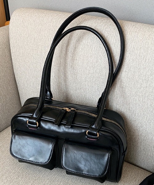 HALEY PESCA（ヘーリーペスカ）の「HALEY PESCA/【軽量】2ポケットハンドバッグ（ハンドバッグ・レディース・ブラウン/ホワイト/ブラック/レッド・FREE）」の10枚目の写真