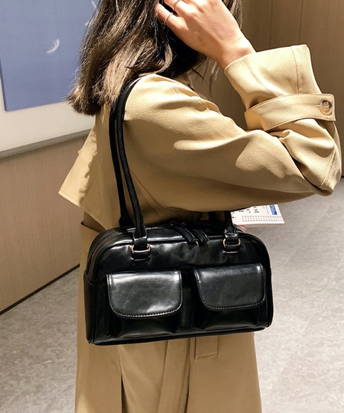 HALEY PESCA（ヘーリーペスカ）の「HALEY PESCA/【軽量】2ポケットハンドバッグ（ハンドバッグ・レディース・ブラウン/ホワイト/ブラック/レッド・FREE）」の12枚目の写真