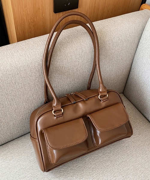 HALEY PESCA（ヘーリーペスカ）の「HALEY PESCA/【軽量】2ポケットハンドバッグ（ハンドバッグ・レディース・ブラウン/ホワイト/ブラック/レッド・FREE）」の19枚目の写真