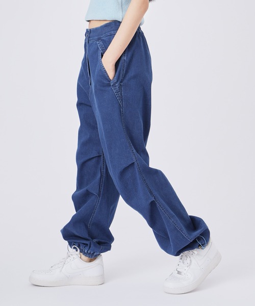 【Water proof Denim】フレアカーゴデニムパンツ ナージー NERGY（ナージー）の「【Water proof Denim】フレアカーゴデニム