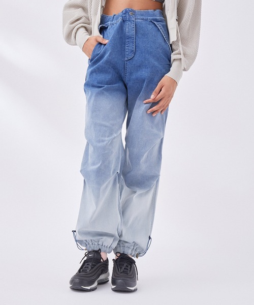 NERGY（ナージー）の「【Water proof Denim】フレアカーゴデニム