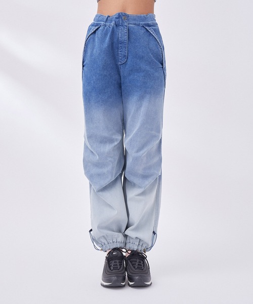 NERGY（ナージー）の「【Water proof Denim】フレアカーゴデニム