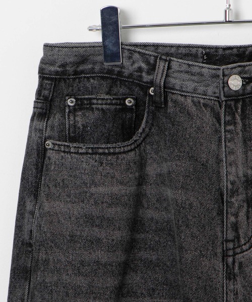 【セール】裾ダメージワイドデニムパンツ（デニムパンツ）｜Figments（フィグメンツ）
