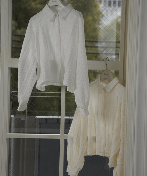 lawgy（ラウジー）の「wave line soft touch tops / ウェーブラインソフトタッチトップス（Tシャツ/カットソー・レディース・アイボリー/ホワイト・FREE）」の4枚目の写真