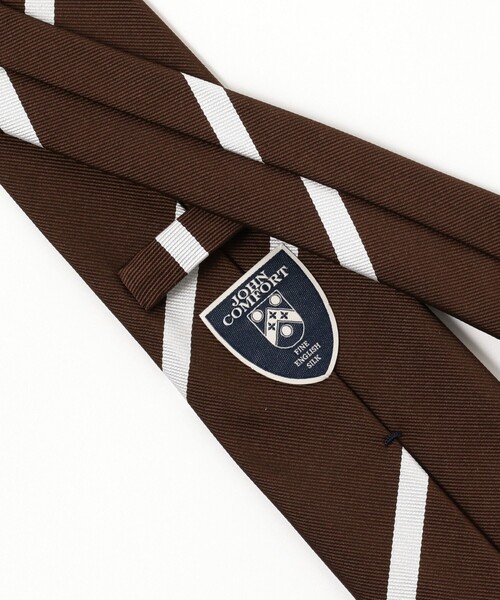 JOHN COMFORT（ジョンコンフォート）の「JOHN COMFORT / シルク ストライプ ネクタイ（ネクタイ・メンズ・ブラウン/パープル/ネイビー/ゴールド・ONE SIZE）」の6枚目の写真