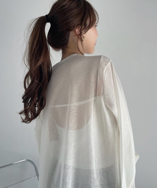 Ada.(エイダ)の「カップ付き バックオープン キャミソール(キャミソール・レディース・チャコール/ホワイト/ブラック/ライトベージュ・FREE)」の14枚目の写真