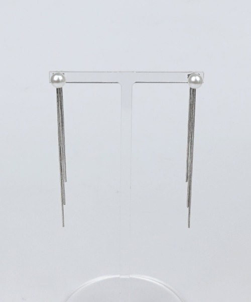 CEMONEMO(セモネモ)の「【金属アレルギー対応】 2way パール スウィングチェーン ロングピアス / silver925ポスト(ピアス(両耳用)・レディース・その他1/その他2/その他3/その他5/その他6/その他4・FREE)」の16枚目の写真