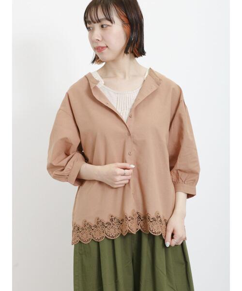 Samansa Mos2（サマンサ モスモス）の「パーツレース前後2WAYノースリーブ（Tシャツ/カットソー・レディース・ブラック/キナリ/オフホワイト・F）」の6枚目の写真