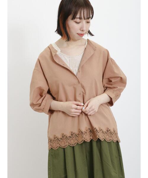 Samansa Mos2（サマンサ モスモス）の「パーツレース前後2WAYノースリーブ（Tシャツ/カットソー・レディース・ブラック/キナリ/オフホワイト・F）」の7枚目の写真