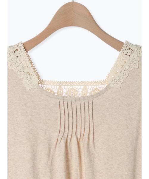 Samansa Mos2（サマンサ モスモス）の「パーツレース前後2WAYノースリーブ（Tシャツ/カットソー・レディース・ブラック/キナリ/オフホワイト・F）」の13枚目の写真