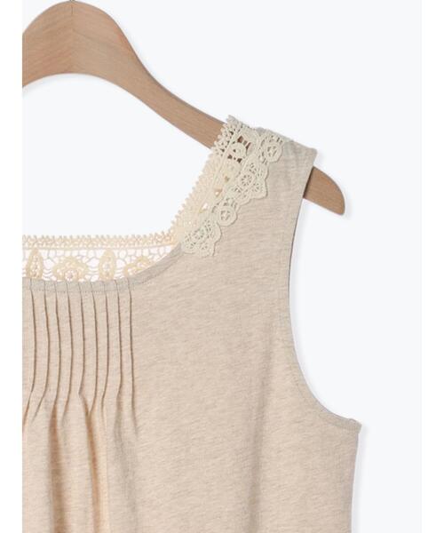 Samansa Mos2（サマンサ モスモス）の「パーツレース前後2WAYノースリーブ（Tシャツ/カットソー・レディース・ブラック/キナリ/オフホワイト・F）」の14枚目の写真