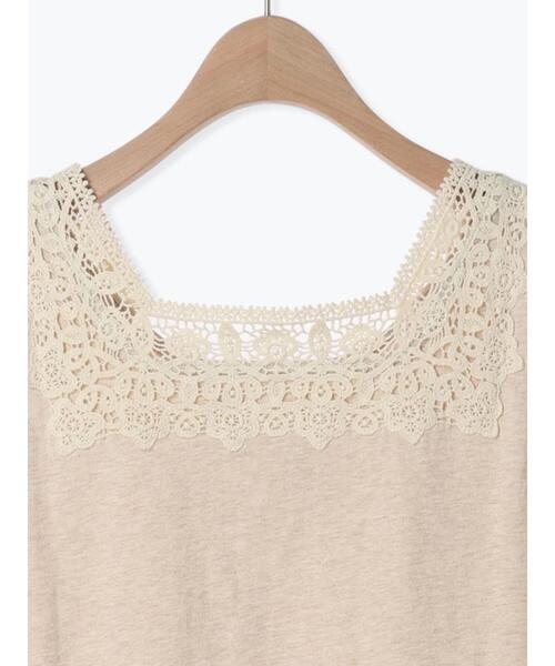 Samansa Mos2（サマンサ モスモス）の「パーツレース前後2WAYノースリーブ（Tシャツ/カットソー・レディース・ブラック/キナリ/オフホワイト・F）」の16枚目の写真